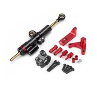 IORQWEW Ammortizzatore Moto Compatibile con Ducati per Hypermotard 950 SP Supporto per Staffa Montaggio per Ammortizzatore Stabilizzatore dello Sterzo per Moto Accessori(Red-Black)