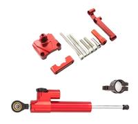 IORQWEW Ammortizzatore Moto Compatibile con Ninja 250R per EX250 2008 2009 2010 2011 2012 Ammortizzatore Sterzo per Motocicletta Stabilizzatore Ammortizzatore Lineare Regolabile Accessori(Red)