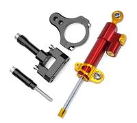 IORQWEW Ammortizzatore Moto Compatibile con Yamaha per R3 2013-2018 per YZFR3 2017 2016 2015 2014 Supporto per Staffa di Montaggio per Stabilizzatore dello Sterzo per Motocicletta(Red-Yellow)