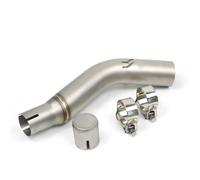 IORQWEW Moto Silenziatore Compatibile con Suzuki per GW250 GW250F Moto Scarico Modificato Tubo Collegamento Centrale Acciaio Inox 51mm Punta per Fuga Tubo Collegamento