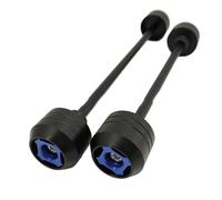 IORQWEW Slider Protezione Moto Compatibile con Suzuki per GSX-R 1000 2001 2002 2003 2004 Parti per Moto Assale Anteriore Posteriore Ruota Forcella Slider Protezione da Incidente per Moto(Blue)