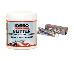 Iosso Europa Xgl2, Pasta Lucidante per Plastiche Trasparenti Tutti, Bianco, 250 Ml & Iosso Multiuse Polishing Cream, Crema Lucidante per Metalli, Cromature, Ottone, Argento E Vetroresina, 50 Ml.