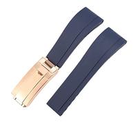 IOTUP Cinturino per orologio Rolex SUBMARINER YachtMaster DAYTONA Silicone Impermeabile Cinturino per orologio Accessori per orologi in gomma Bracciale catena fibbia con logo, 20mm, agata