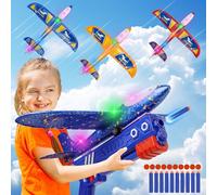 IOUGDSEC 6 in 1 aereo lanciatore giocattolo per aeroplano, catapulta a LED, 2 modalità di volo, volare, 3 - 12 anni, regalo di compleanno per ragazzi e ragazze