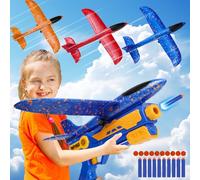 IOUGDSEC 6 in 1 aereo lanciatore giocattolo per aeroplano, catapulta in schiuma, 2 modalità di volo, volare, 3-12 anni ragazzi ragazze regali di compleanno