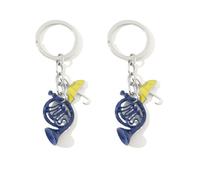 IOURVYA 2 PCS Portachiavi in Corno Francese, How I Met Your Mother, Portachiavi Smalto Corno Blu Ciondolo Ombrello, Regali per i genitori, Regali di compleanno, Regali di festa