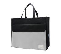 Iouyjiu Borsa portadocumenti formato A3, grande capacità, con manico, borsa portatile per documenti, mappe, riviste e notizie, resistente, comoda borsa per ufficio o organizzazione di viaggi, Nero