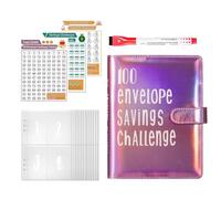Iouyjiu Budgeting Tracker Organizer, Money Saving Planner, Envelope Savings Binder, Budget Planner Book, Money Envelope Challenge, Money Savings Challenge For Budgeting And Financial Planning