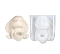 Iouyjiu Bunny Mold - Rabbit Casting Form for Seasonal Decor | Flexible Silicone with Smooth Release Surfaces, Animal Shape Craft Tool for Gypsum Cement Concrete Arts Holiday Display Projects