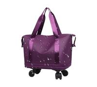 Iouyjiu Carry on Bag, Rolling Suitcase, Foldable Travel Luggage, Expandable Compartment, Waterproof Lightweight Design, 360° Swivel Wheels for Business Trips, Vacations, Weekend Getaways, viola, Se