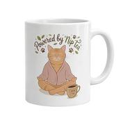 Iouyjiu Cat Coffee Mug - 350ml Ceramic Novelty Cup for Coffee Tea | Meditation Design with Comfortable Handle, Fun Mornings and Evenings Drinkware for Home Kitchen Travel Work Break Party Use