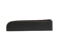 Iouyjiu Custodia a penna, Slim Stationery Organizer, PU Leather Pouch, Large Capacity Zipper Design, Durabless and Stylish, Medium Size, Perfect for School, Office, and Travel, 20 x 4 x 1 cm Black