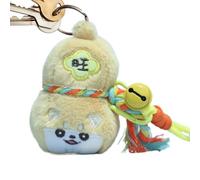 Iouyjiu Cute Gourd Plush key chain, Decorative Animal Purse Charm Keyring, Key Pendant for Good Luck, Wealth, Longevity, and Success, Designed with Meanings of Good Luck, 4.72 Inches