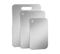 Iouyjiu Cutting Board, Stainless Steel Double-Sided Chopping Board, Anti-Slip Durable Kitchen Tool for Meat, Vegetables, Cheese, Fruits, Meal Prep, Cooking, Daily Use 13.39x9.06in