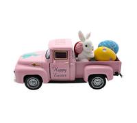 Iouyjiu Easter Decorations - Small Farm-Style Truck Model with Bunny And Eggs | Rustic Easter Truck Decor, Wooden Tabletop Ornament for Living Room Dorm Porch Kitchen Mantel Seasonal Home Decoration