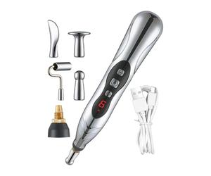 Iouyjiu Electric Pen, Trigger Point Stimulator, Rechargeable Meridian Massager Muscle Relax Tool Compact Size for Home or Travel Use, 7.2x0.98 Inches