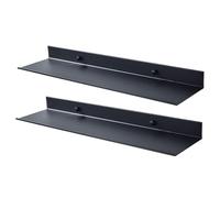 Iouyjiu Floating Shelves for Wall, Aluminum Alloy Display Rack, Modern Home Organization & Decorative Storage for Living Room, Bedroom, Study, 11.81x4.72x1.57 Inches, 2 Pieces