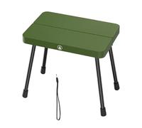 Iouyjiu Folding Chair, Portable Stool, Aluminum Bench, Lightweight Compact Design, Durabled Anti-Slip Feet, Travel Fishing Beach Hiking Use, 29x20x25cm Black Army Green Dark Coffee