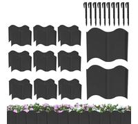 Iouyjiu Garden Edging, Lawn Border, Flower Bed Fence, Flexible Design Removable Panels Ideal for Yard, Patio and Driveway Decoration, 7.28x0.98x0.43 Inches