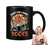 Iouyjiu Ghost Ceramic Coffee Mug, 400ml Halloween Tea Cup, Spooky Hot Drink Tumbler for Milk or Cocoa, Cute Fall Kitchen Decor, Novelty s Mug, Festive Gift Idea, 3.74x3.15 Inches