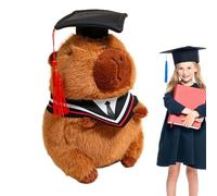 Iouyjiu Graduation Capybara, Plush Stuffed Keepsake Animal with Cap, Cute Soft Toy Gift for College and High School Grads, Celebration Decoration for Boys, Girls, Friends, 9.84x7.87 Inches