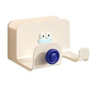 Iouyjiu Hair Dryer Holder, Wall-Mounted Storage Rack, Space-Saving Organizer, Strong Adhesive Design, Easy Installation, Bathroom And Dormitory Use, 16x13.7x9.9cm Yellow Blue