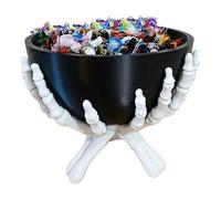 Iouyjiu Halloween Candy Bowl, Gothic Skeleton Hands Candy Holder, Spooky Party Snack Serving Dish, Creepy Tabletop Decoration for Kitchen Dining Room Living Room, 5.12x5.12x3.94 Inches