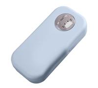 Iouyjiu Hard Pencil Case, Large Capacity Stationery Box, Double Layer Crayon Storage, Durable Organizer with Zipper School Office Supplies Holder, 20.4x9.7x4.6cm White Blue Purple