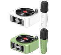 Iouyjiu Karaoke Machine, Wireless Speaker, Retro Singing Toy Handheld Portatile Music Player, Party Microfono per con Effects Echo and LED Lights for Kids and Adults, 1 Set