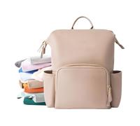 Iouyjiu Leather Diaper Bag, Toddler Bags Backpack, PU Leather Daypack with Comfortable and Convenient Design for Carrying All Your Baby Needs, 16.14x13.78x7.87 Inches
