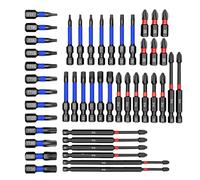 Iouyjiu Magnetic Nut Driver Set, 46 pezzi High Strength Nut Driver and Drill Bit Extension Kit standard Metric Multi Size per Power Tools, Home Repair, Workshop, Adulti, Beginners, Enthusiasts
