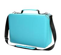 Iouyjiu Marker Organizer Case, Large Pencil Case, Art Supply Organizer, Craft Box Organizer with Portable and Compact Design for Markers, Gel Pens, School Supplies, and Makeup Brushes, Blu ciano, Se