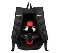 Iouyjiu Motorcycle Helmet Backpack, Waterproof Riding Bag, Ampia Capacity Travel Pack, Multi-Use, Commuting Outdoor Sports, for Daily Rughe Oro Long Trips, 50 x 30 x 27 cm Black