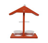 Iouyjiu Outdoor Birds Feeder, Double Oriole Feeding Station with Weather Resistant Double Cups, Hanging Garden Bird Feeder for Backyard, Patio, Deck, Balcony, Porch