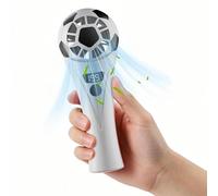Iouyjiu Portable Handheld Fan - Mini Cooling Device for Home School Outdoor Use | ABS Flexible USB Rechargeable Fan with 5 Speed Settings, Low Noise Soccer Shape Design for Camping Office Travel