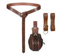 Iouyjiu Renaissance Belt Accessories, Women's Waist Pouch Set, Medieval Cosplay Belt Storage, Authentic Costume Supplies for Halloween, Festival, Theater, Collectors, Holiday, Eventi, Adult Dress-Up