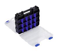 Iouyjiu Scatola organizer per viti, double-face, con divisori rimovibili, per riporre attrezzi, per dadi, bulloni, perline, gioielli, componenti elettronici, artigianato, garage, ufficio, casa