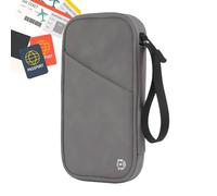 Iouyjiu Sleek Design Card Holder, Sturdy Zipper Wallet, Women Card Wallet, Decorative Men Card Holder 24x14x2.8cm for Cards, Outdoor, Travel, Shopping, Home, Light Gray, Dark Gray Color