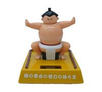 Iouyjiu Solar Bobblehead Toy, Sumo Wrestler Figurine, Dancing Toy, Solar Powered Motion Decorative Desk Accessory Home, Offices, or Present, 3.54x3.54 Inches