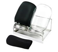 Iouyjiu Sprouting Jar Kit - Wide Mouth Seed Grow System for Kitchen Home Use | Glass Jar with Screen Lid Blackout Sleeve Stand Set, Bean Grain Broccoli Alfalfa Sprout Maker