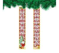 Iouyjiu Striscione per porta di Natale, decorazione per le vacanze con luce LED, striscione decorativo per interni, per esterni, interni, cortile, giardino, patio, riunione di famiglia, quartiere