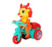Iouyjiu Stunt Toy Car, Electric Rotating Animal Car With Lights & Music, Colorful Educational Toy, Automatic 360° Spin Vehicle, Crafted With Abs Material, 4.53x6.89x7.87in