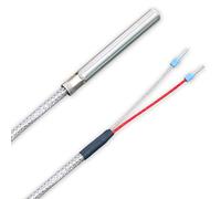 iOVEO 039HG02205 - PT1000 - Sensore per gas di fumo, sensore di temperatura, sensore solare fino a 400°C con cavo di collegamento GLS (seta di vetro) e sensore, 5 metri