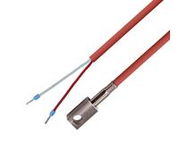 iOVEO 049OF01205 - PT100 - Sensore di superficie, raccordo quadrato in acciaio inossidabile, sonda di temperatura con cavo in silicone fino a 200°C, 5 metri