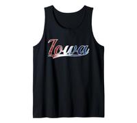 Iowa American Patriotic Distressed Flag Aesthetic Art Canotta