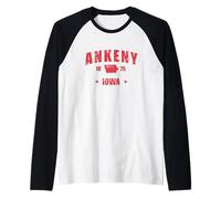 Iowa Ankeny 1875 Stati Uniti d'America Maglia con Maniche Raglan