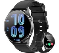 IOWODO Smartwatch, Orologio Fitness con Chiamate Bluetooth e Schermo AMOLED Rotondo 1.43", Monitoraggio Frequenza Cardiaca 24/7 e Sonno, Impermeabile IP68, per iPhone e Android