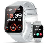 IOWODO Smartwatch Uomo Donna con Torcia LED, Chiamate Bluetooth,1.91" Schermo, Monitoraggio Cuore/SpO2/Sonno 24H,100 Modalità Sport, Fitness Tracker, IP68 Impermeabile, 2 Cinturini, per Android iOS