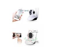 IP CAMERA TELECAMERA RISOLUZIONE 1080P HD 3 ANTENNE P3P ROTAZIONE WIFI WEB AUDIO