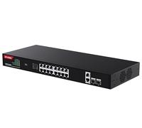 IP-COM Switch G1120P-16-250W - 20 porte (16 PoE), non gestito, nero